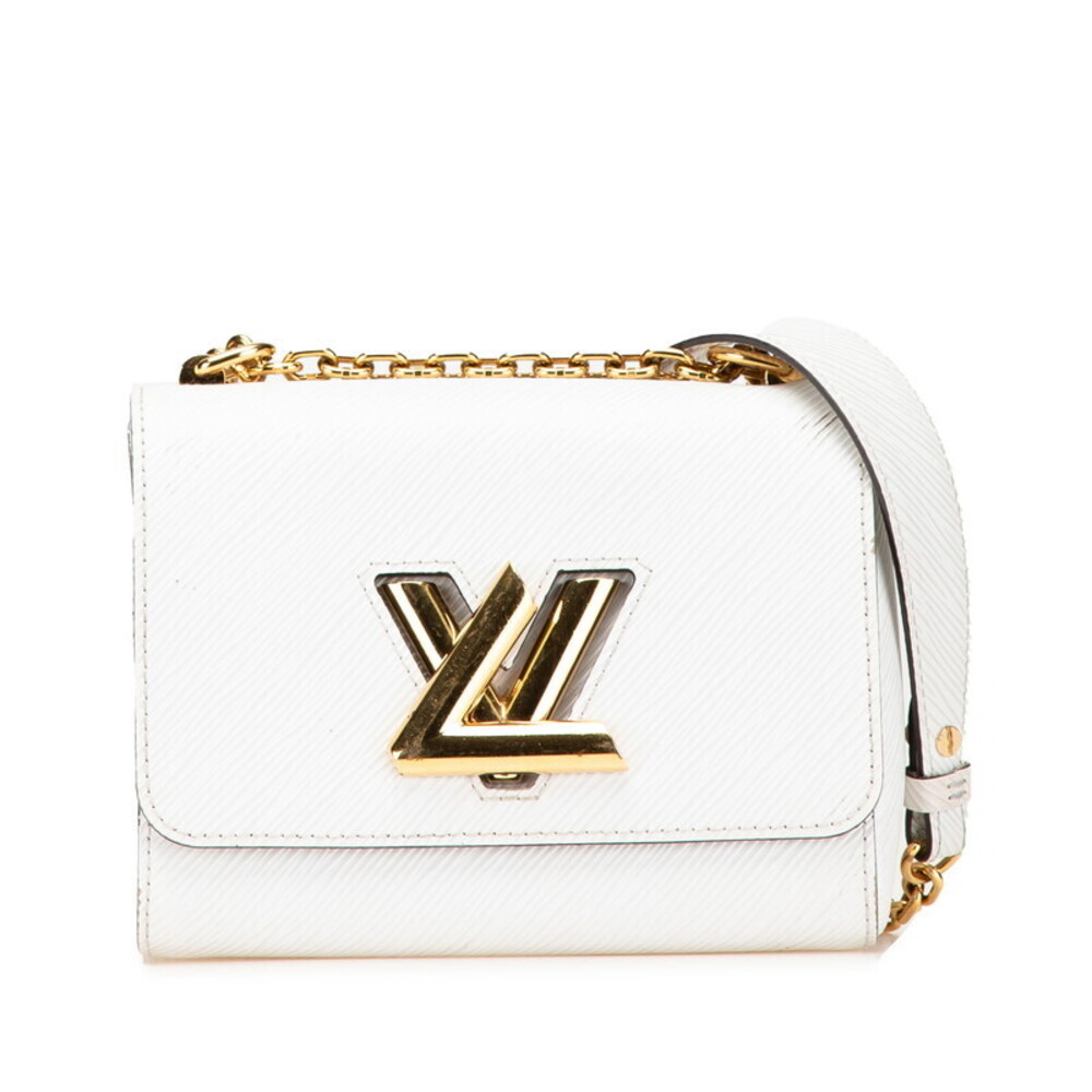 Louis Vuitton Epi Twist Crossbody Chain Shoulder Bag White Leather